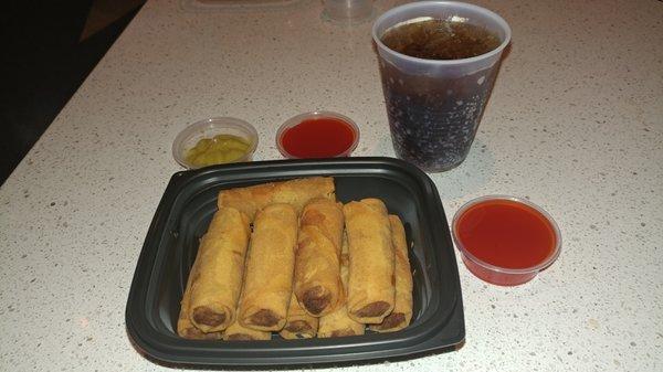 Spring rolls are 2 for 80 cents!! Great deal.