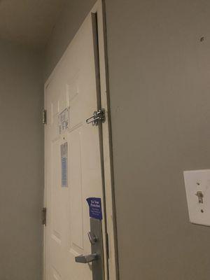 Room 320, door didn't close completely