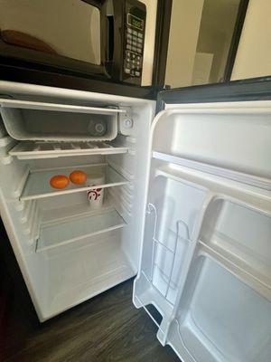 Nice & clean,.. And, our water bottles actually froze within two hours in that little freezer!