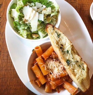 Lunch rigatoni and Caesar
