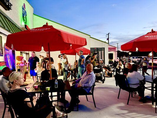 inside and outside seating