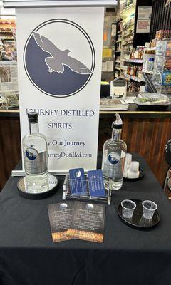 Journey Distilled Vodka sampling tonight. Amazing vodka made from grapes and It's a women owned business!