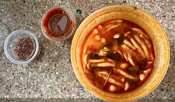 Large Tom Yum, Chili Paste, Crushed Red Pepper