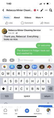 Rebecca Minier Cleaning Service