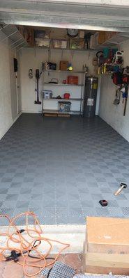 Garage floor finishing.
