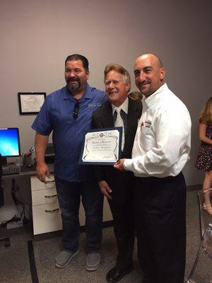 Mayor Bob Huber and Mayor Pro Tem Mike Judge representing the City of Simi Valley City Council