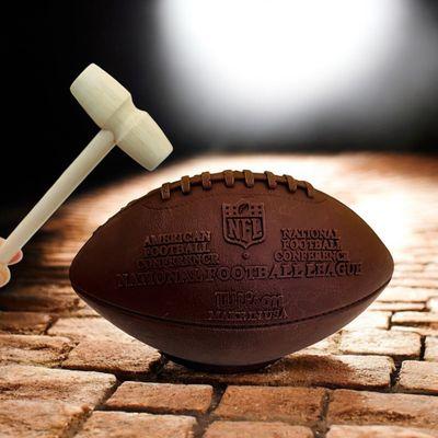 Football dark chocolate ball, filled with surprises
