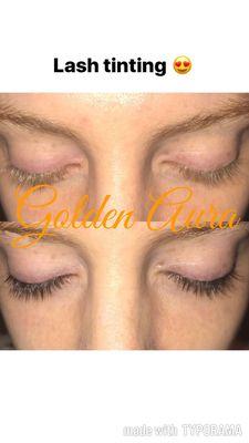 Lash tinting for blonde lashes