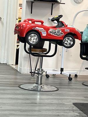 They even have a great chair to keep the kids happy while getting a hair cut