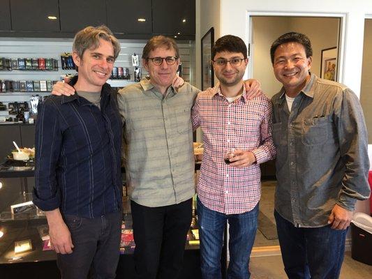 Sylvain Carton with Vandoren Artists and members of the Los Angeles Philharmonic clarinet section.