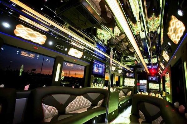 The inside of the 35 passenger bus