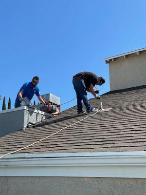 Hydro jetting accessed through the main line.