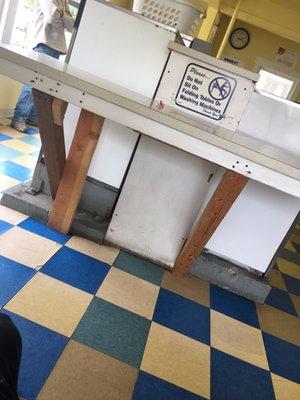 Table flimsy and falling