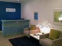 The lobby at Revive is a comfortable place to begin your massage getaway.