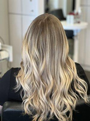 Balayage and baby lights