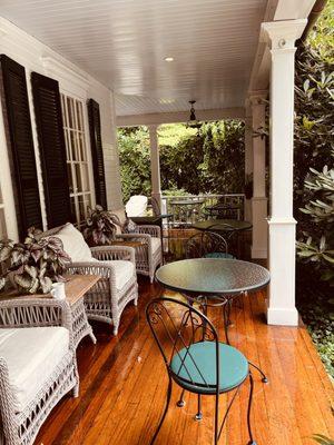 One of the many places to sit