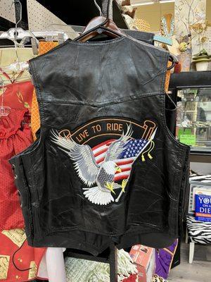 Live To Ride Leather Vest