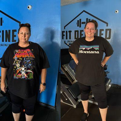 Celebrating Elizabeth's incredible progress -- 31 lbs lost over 6 months.
Proof that sustainable results come from dedication and support.