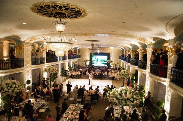 Mayflower Hotel. Lighting by Atmo Designer Joseph "Sparky" Hopkins. Featured in Washingtonian Bride and Groom Summer/Fall 2017.