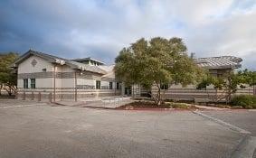 Back view from parking lot