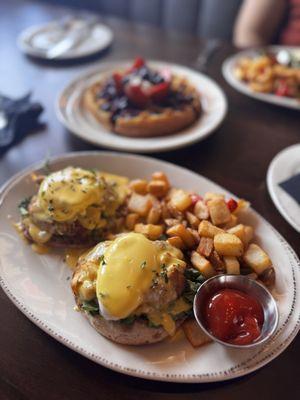 Crab egg Benedict
