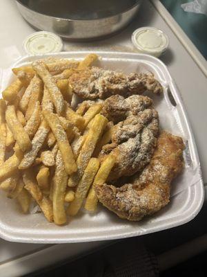 5pc chicken tender with fries and ranch