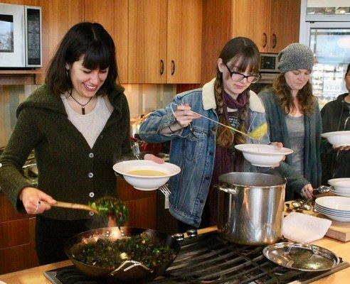 Food, workshop participants, and learning at our workshop!