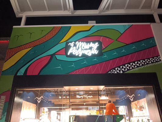 Enhance your space with custom signs! Our Missing Polynesia sign--let us help you create vibrant, eye-catching signage. #SignCompany #sign