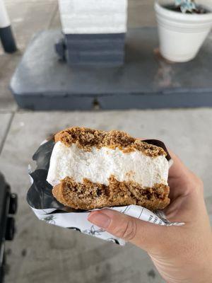 Vanilla bean ice cream sandwich