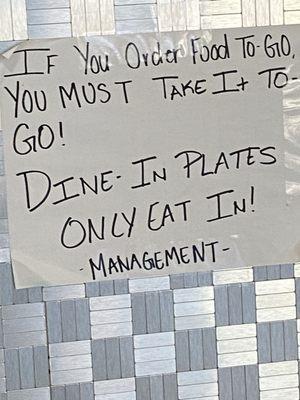 Got a kick out of this sign lol. I'm sure they have their reasons.