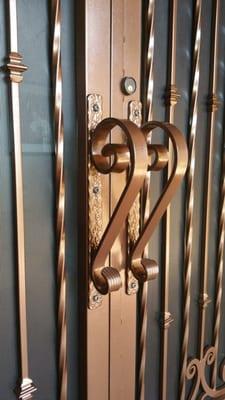 The definement and up close look of how well they powdercoated my pull handles on the doors. AMAZING!