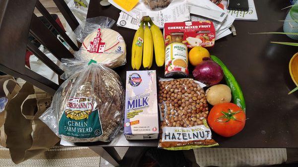 Some of the high-quality goodies from the bags.