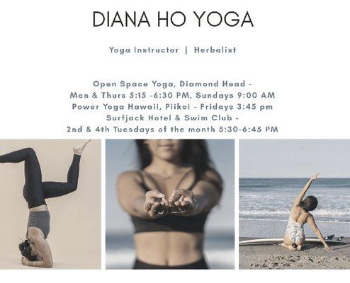 Classes schedule at other locations