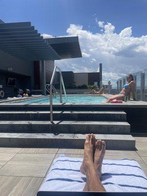Rooftop pool & patio w/ beautiful mountain & city views