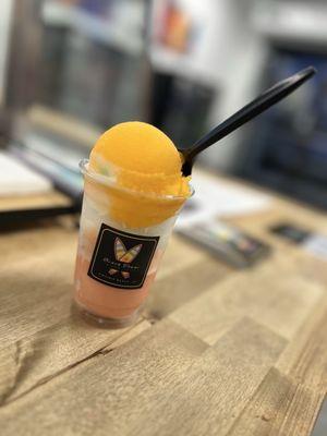 Water Ice Flavors: Orange Creamsicle, Margarita, Passion Fruit