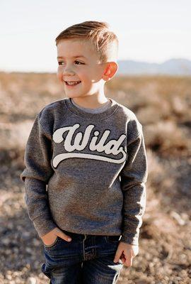 Wild Sweatshirt - Also comes in matching Adult sizes. Available online: milkandlily.shop