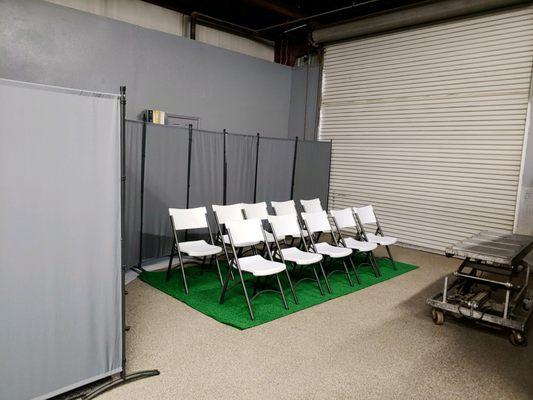 Cremation ceremony for family who wish to be present at start of the cremation.