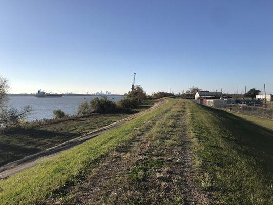 Levee overlook - Mississippi River