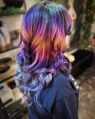 #vividcolor #RainbowColor #SaraSosnowski hair skin and nails of Bartlesville ok