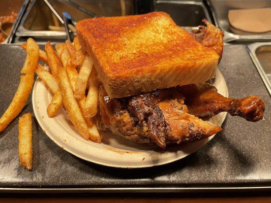 Smoked chicken platter