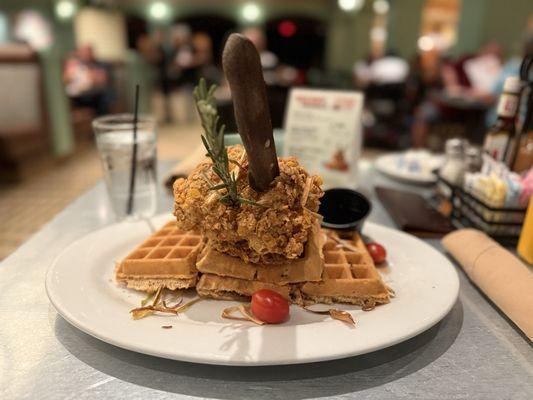 Andy's World Famous Sage Fried Chicken and Waffles