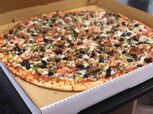 Afghani pizza is the beef and jalapeno