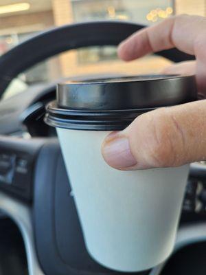 Small hot Almond Joy Mocha. Their small is 10 oz