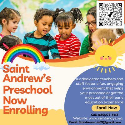 Now enrolling 18 months- 6 years.