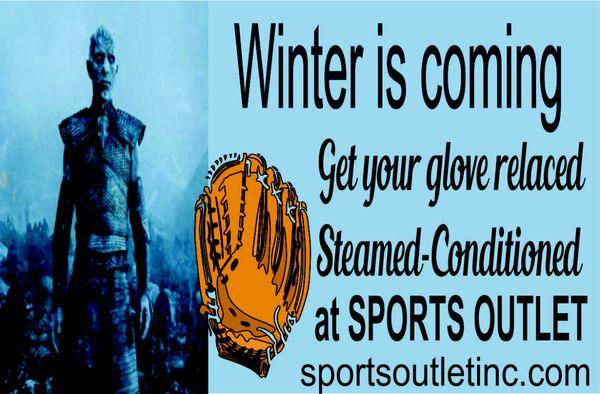 Glove repairs, Changing the lace color, Steaming & Conditioning At Sports Outlet 703 Black Horse Pike, Glendora