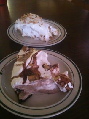 Homemade coconut cream pie and chocolate pie