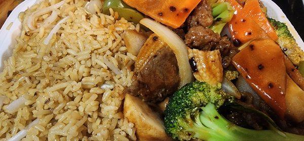 Schezhuan beed with fried rice