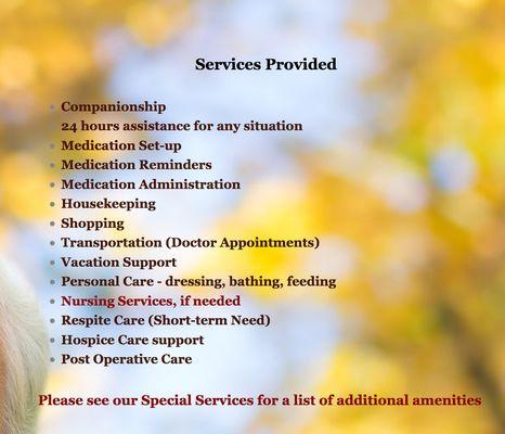 Services Offered