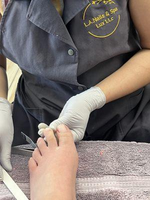 More cuts. My little toes bleed worse.