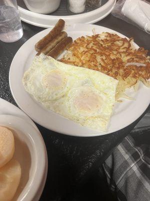 Two Eggs, Hash Brown & Meat
